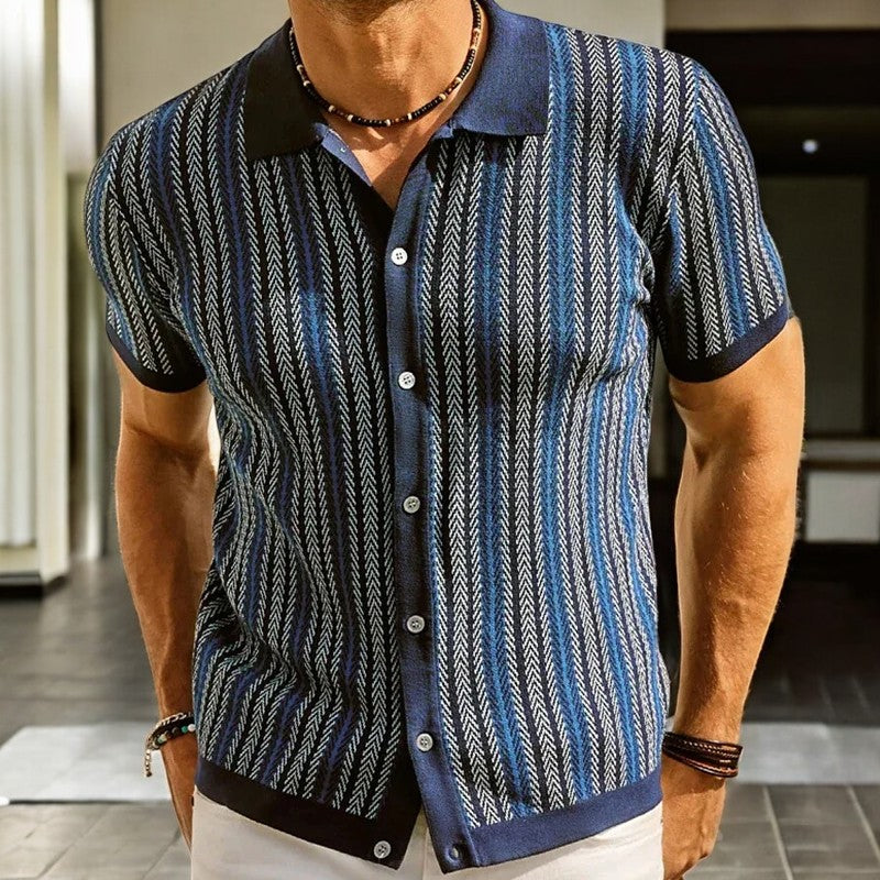 Men’s Striped Button-Up Shirt