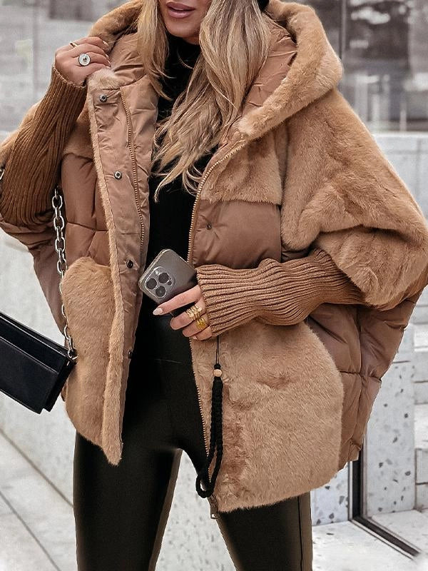 Women’s Faux-Fur Panelled Puffer Jacket