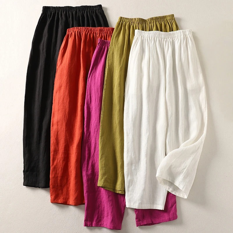Amalia - Flowing Trousers made from Cotton and Linen