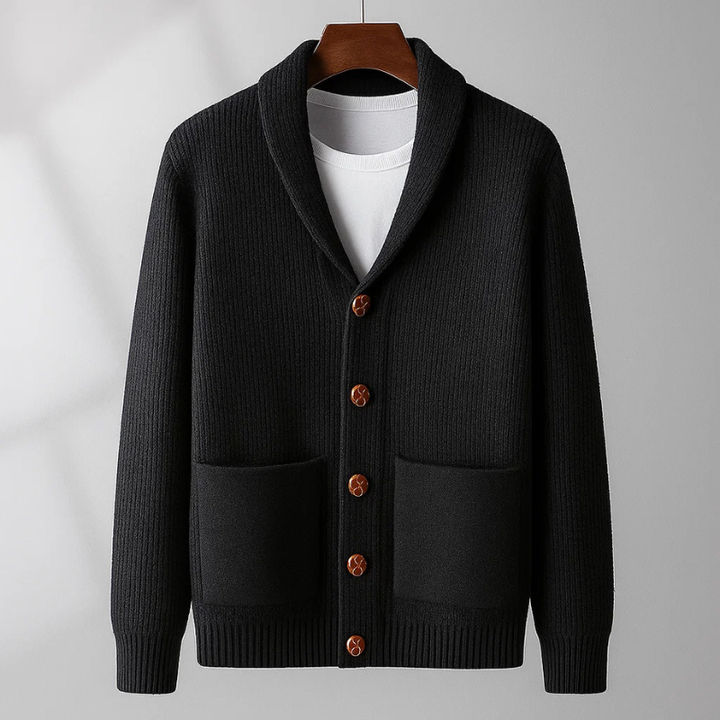 Men’s Cashmere Shawl-Collar Cardigan