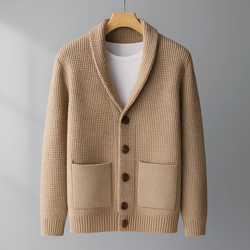 Men’s Cashmere Shawl-Collar Cardigan