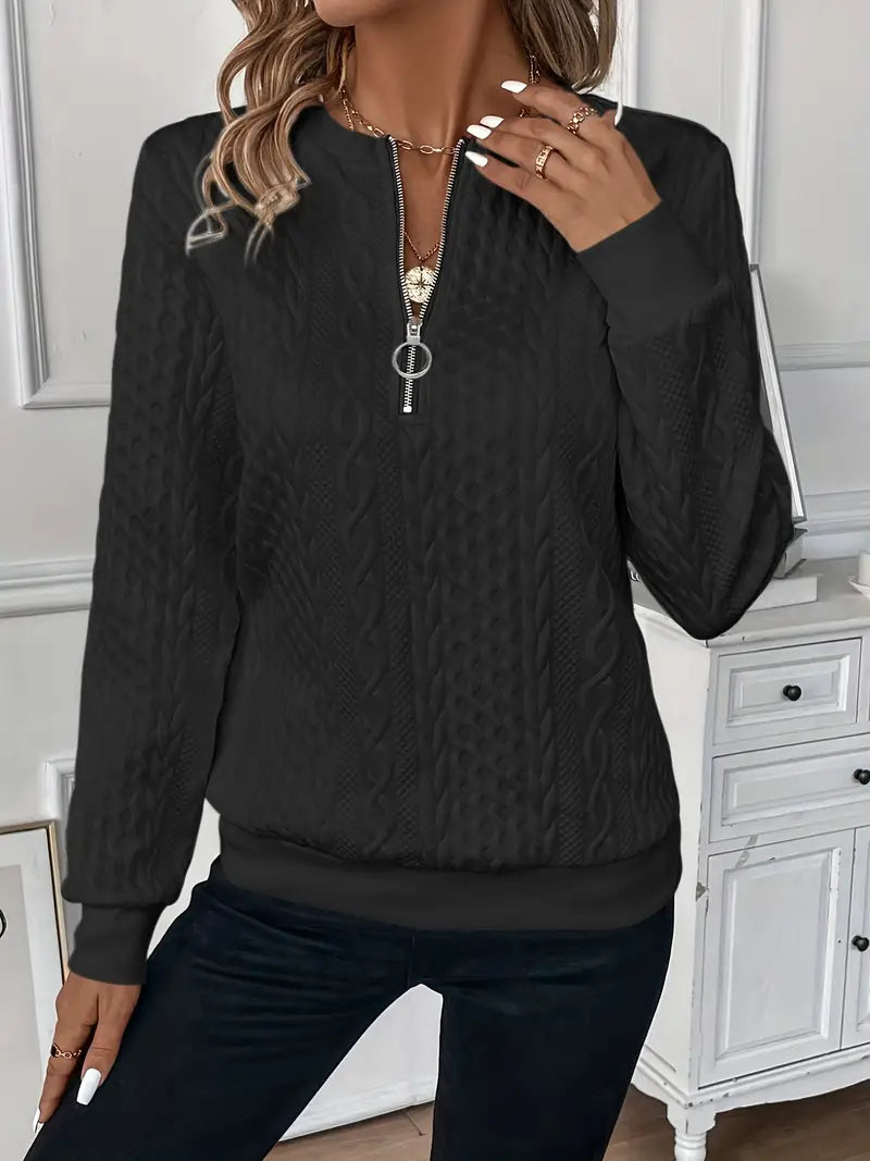 Women’s Cable-Knit Half-Zip Jumper