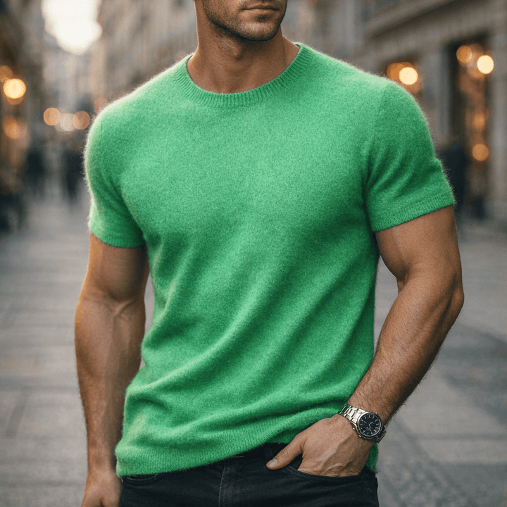 Men’s Short-Sleeve Knitted T-Shirt