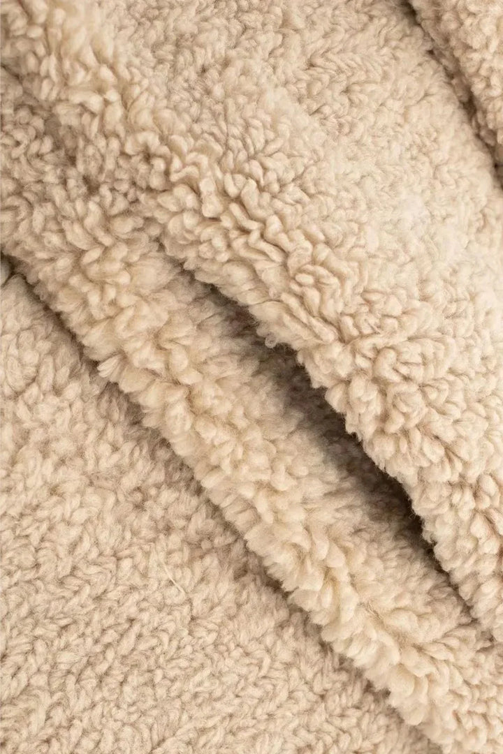 Women’s Longline Double-Breasted Teddy Coat