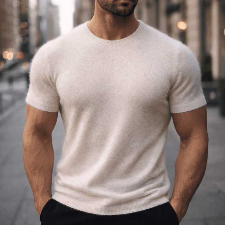Men’s Short-Sleeve Knitted T-Shirt
