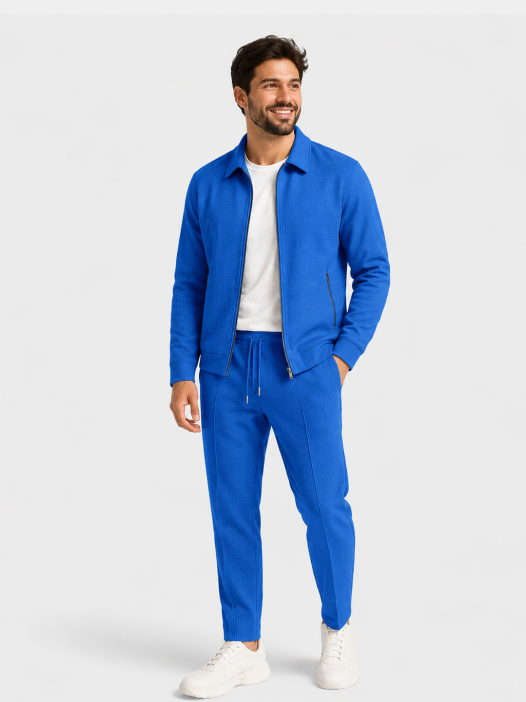 Men’s Slim-Fit Smart Jacket & Trouser Set