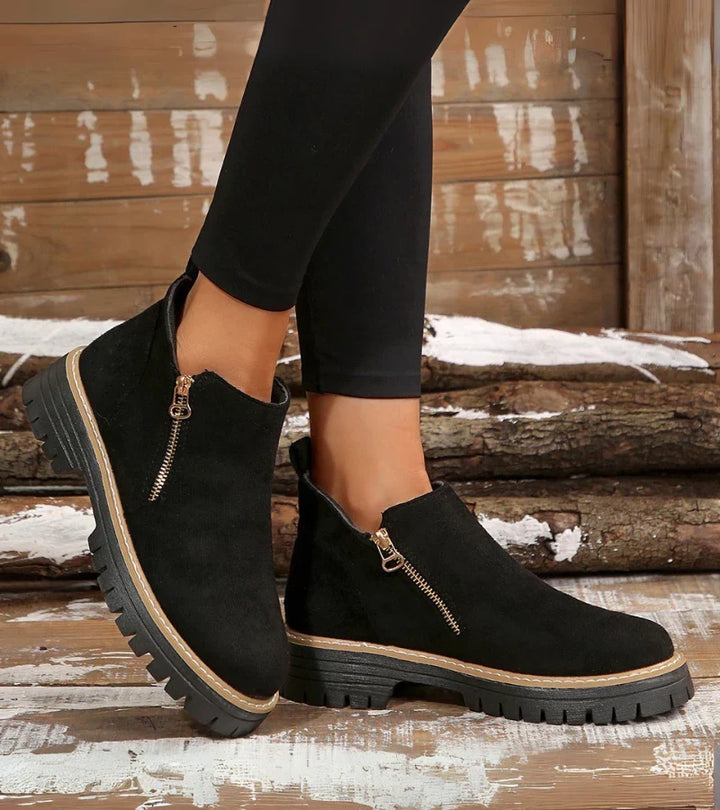 Women’s Side-Zip Chunky Ankle Boots