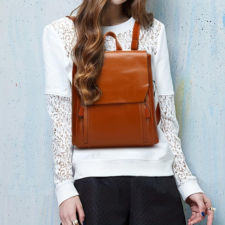 Lina | Hands-Free — Leather Backpack for Work