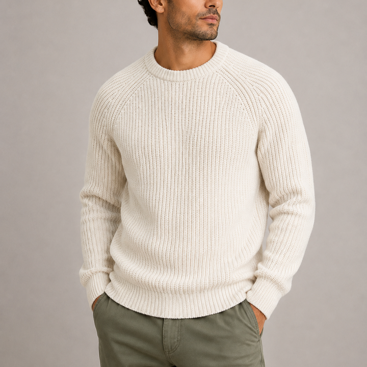 Men’s Heavyweight Ribbed Crew-Neck Jumper