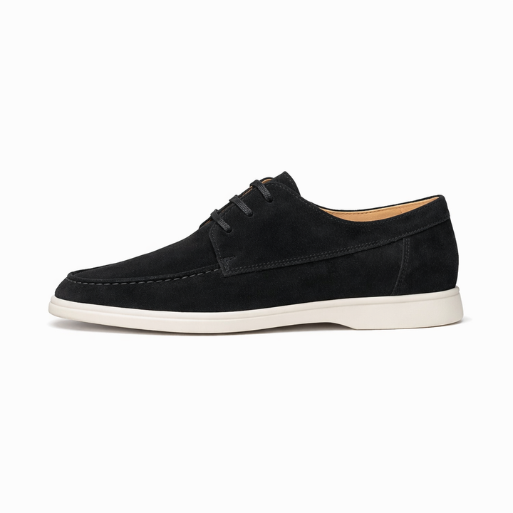 Men’s Black Suede Loafers - Saverio