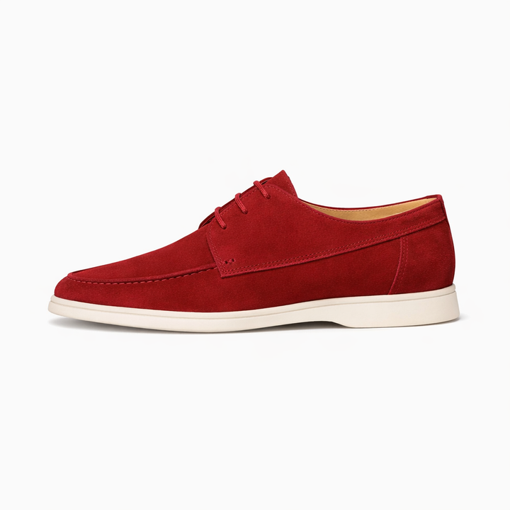 Men’s Red Suede Loafers - Saverio