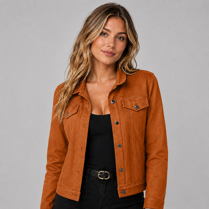 Women’s Faux-Suede Casual Jacket