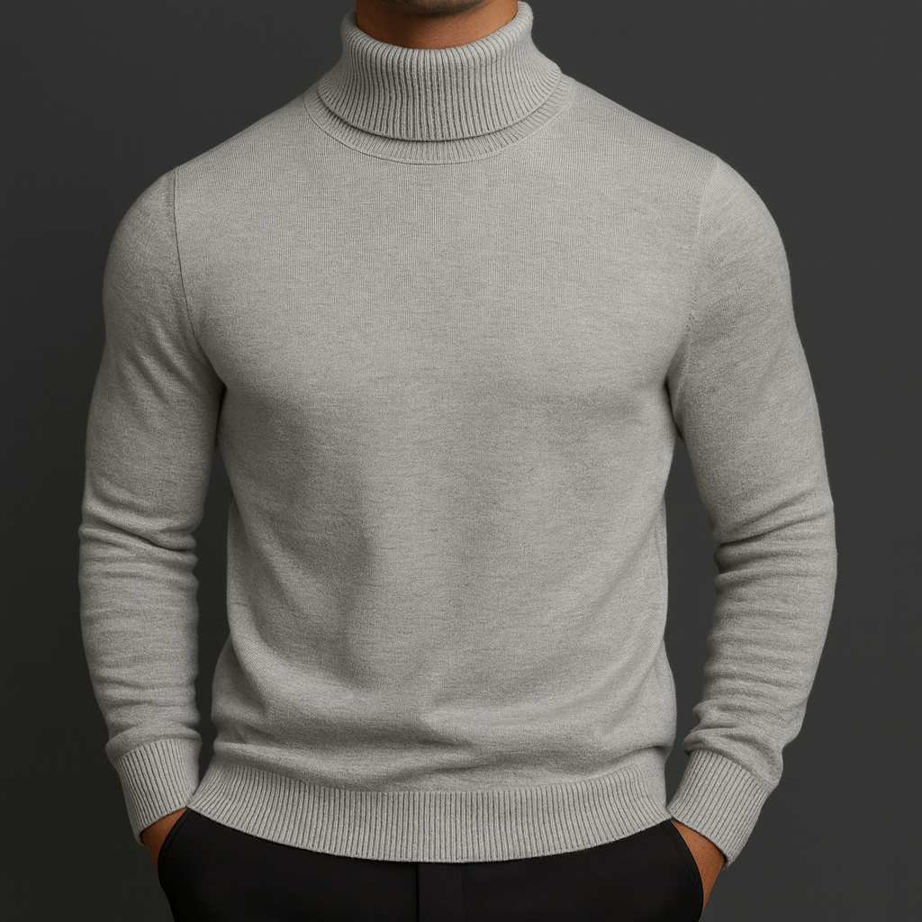 Men’s Classic Roll-Neck Knitted Jumper