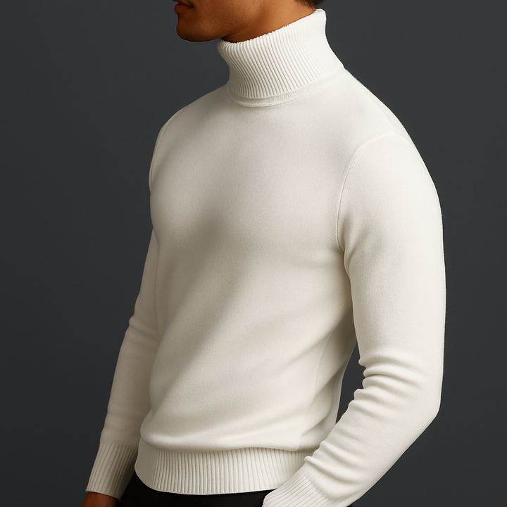 Men’s Classic Roll-Neck Knitted Jumper