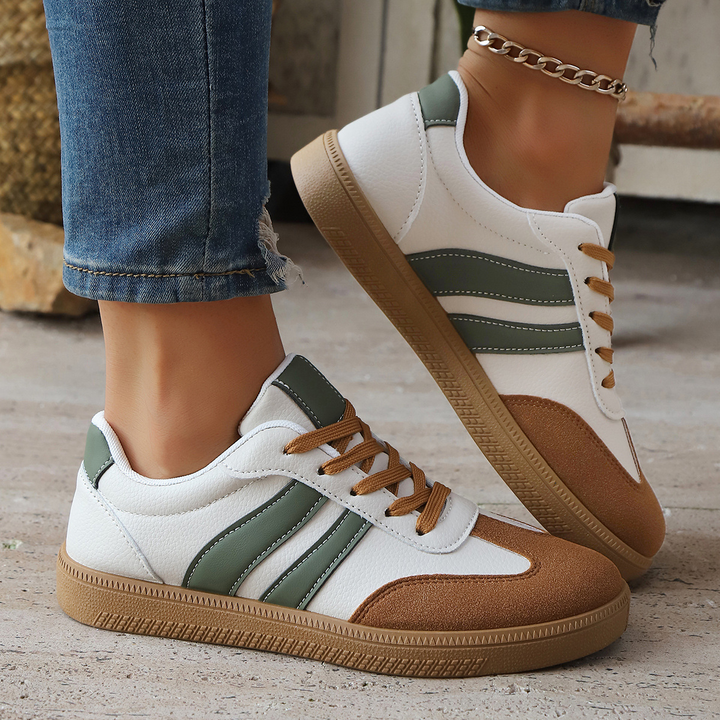 Retro Leather Trainers