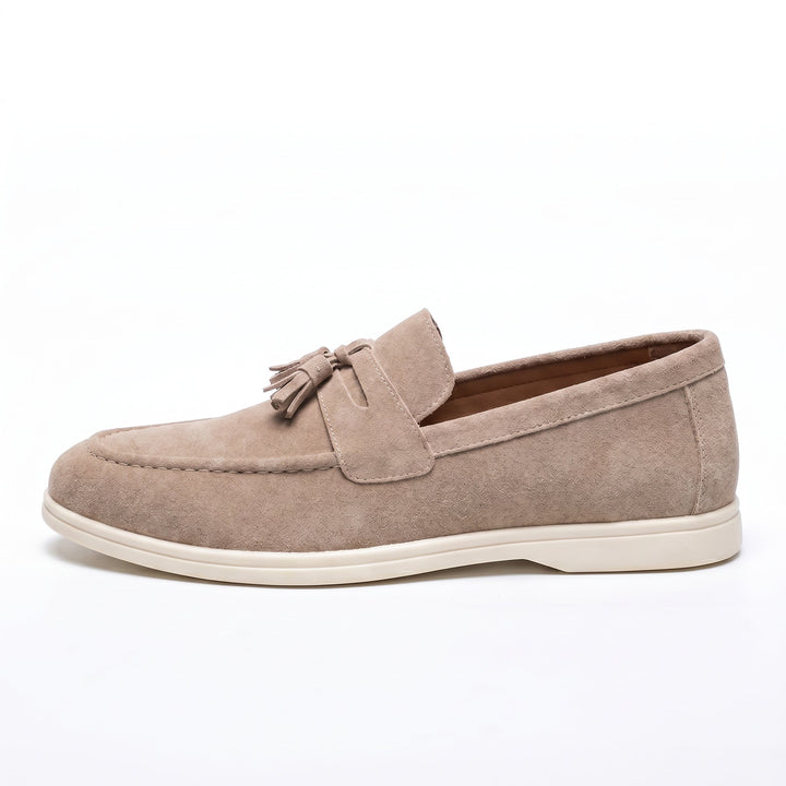 Men’s Beige Suede Loafers – Emiliano