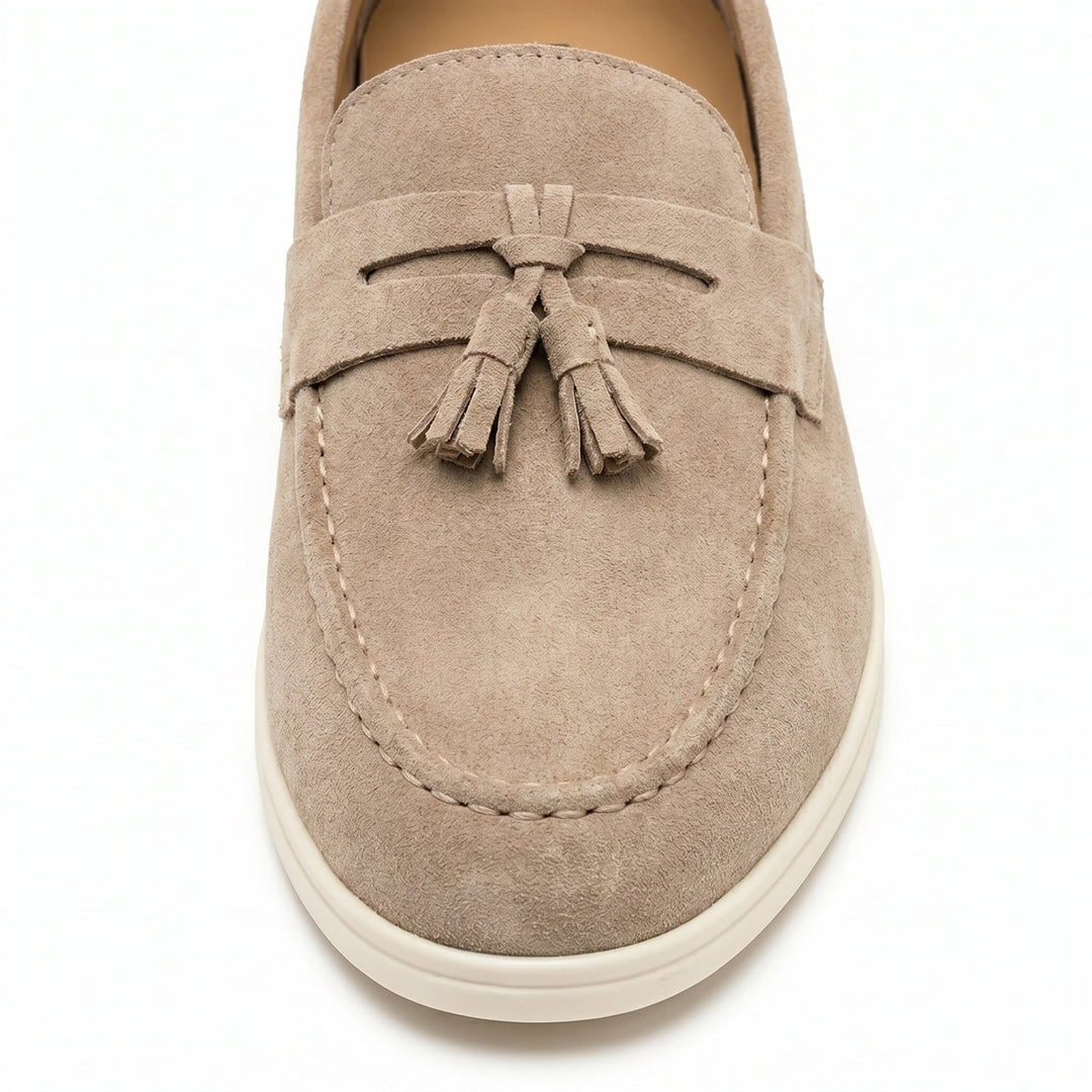 Men’s Beige Suede Loafers – Emiliano