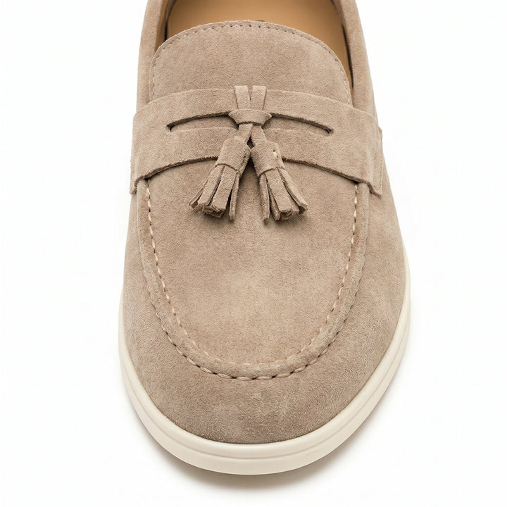 Men’s Beige Suede Loafers – Emiliano