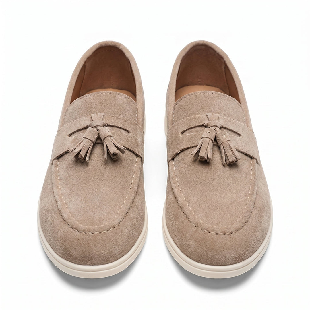 Men’s Beige Suede Loafers – Emiliano
