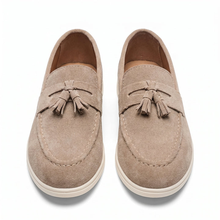 Men’s Beige Suede Loafers – Emiliano