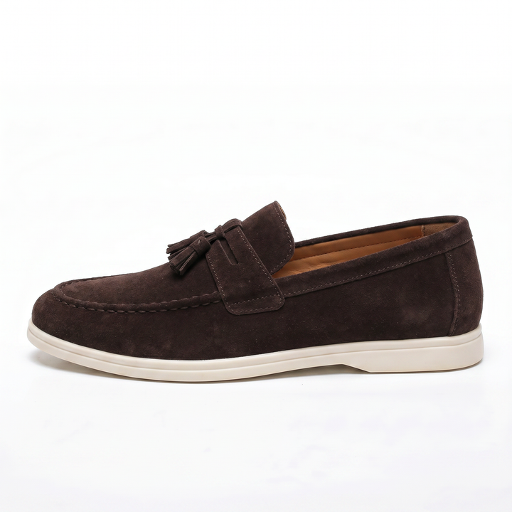 Men’s Coffee Suede Loafers – Emiliano