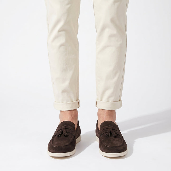 Men’s Coffee Suede Loafers – Emiliano