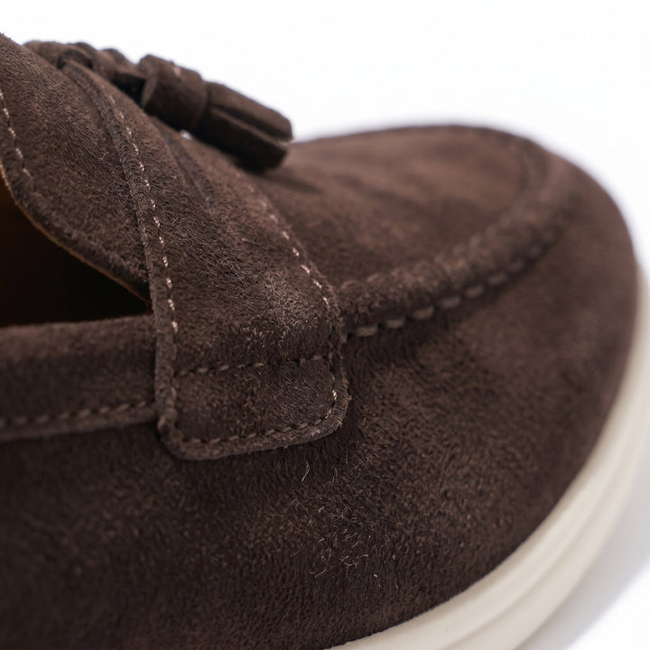Men’s Coffee Suede Loafers – Emiliano