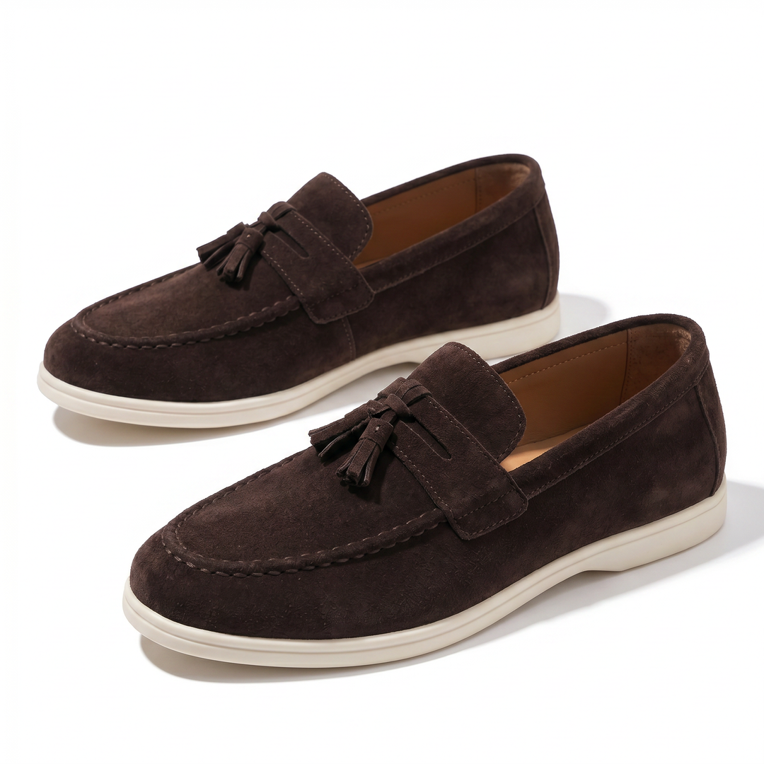 Men’s Coffee Suede Loafers – Emiliano
