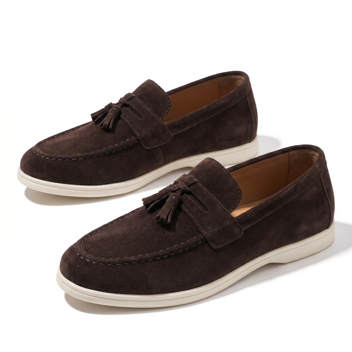 Men’s Coffee Suede Loafers – Emiliano