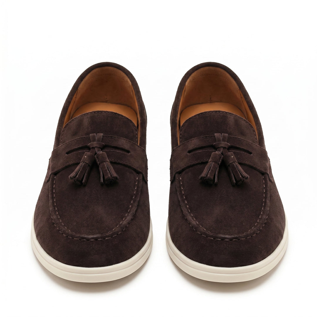 Men’s Coffee Suede Loafers – Emiliano