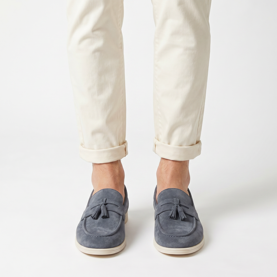 Men’s Grey Suede Loafers – Emiliano