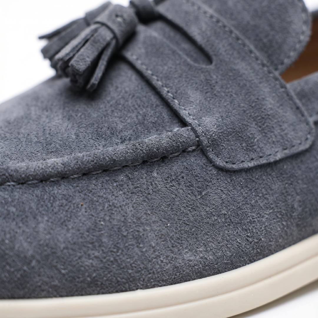Men’s Grey Suede Loafers – Emiliano