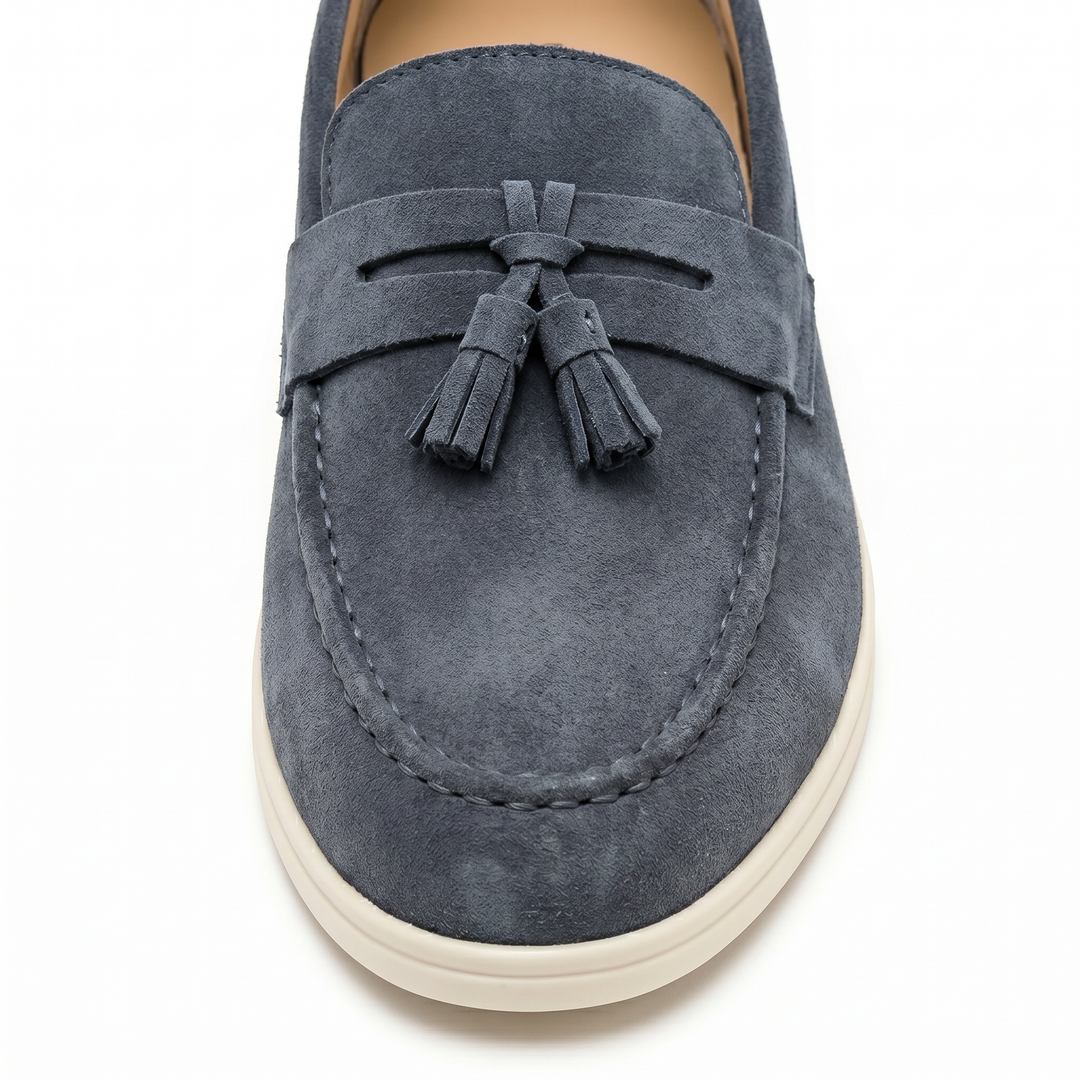 Men’s Grey Suede Loafers – Emiliano