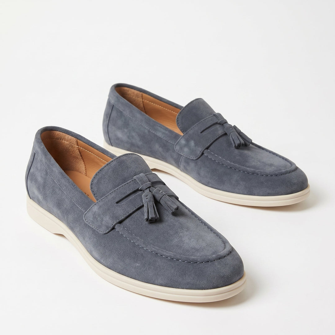 Men’s Grey Suede Loafers – Emiliano
