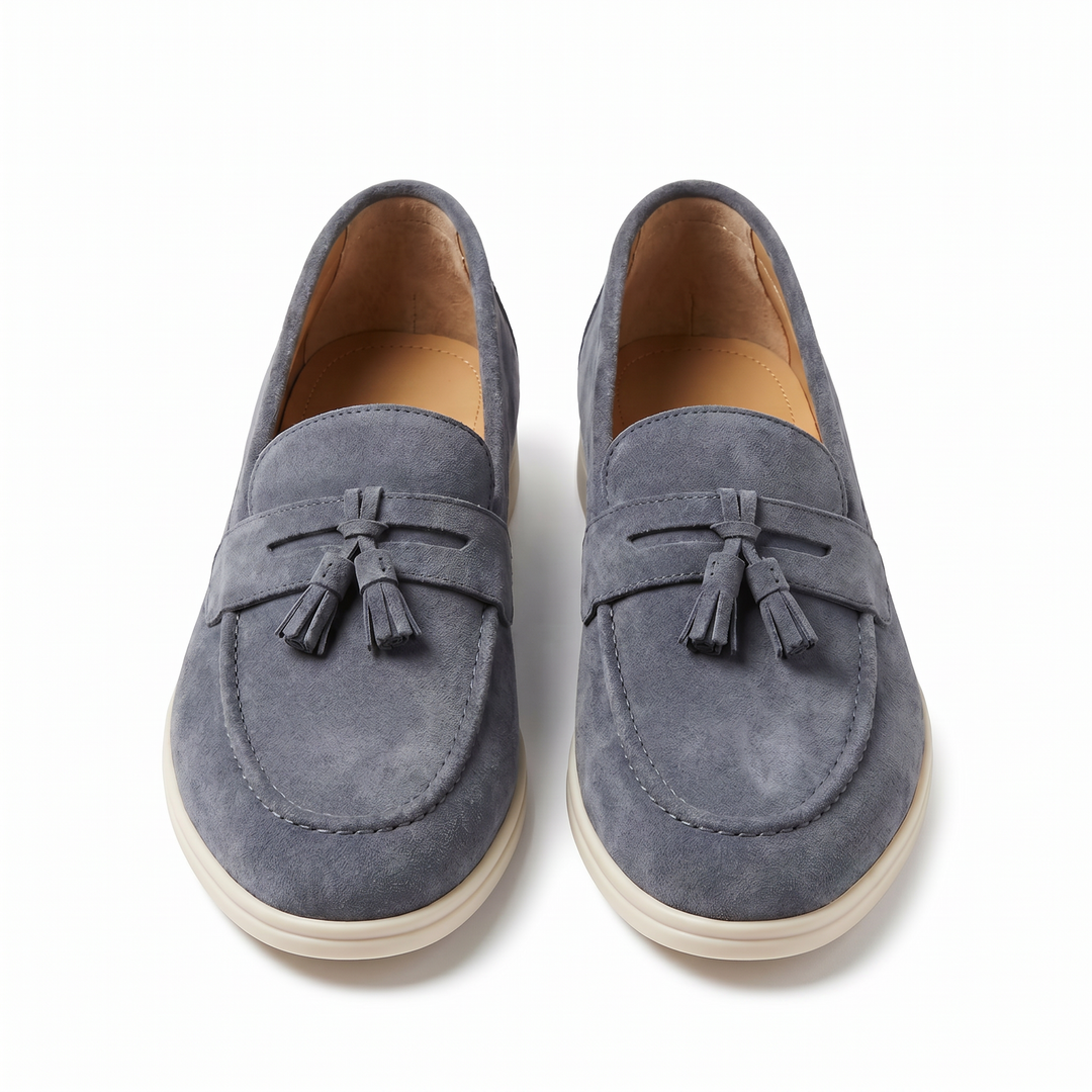 Men’s Grey Suede Loafers – Emiliano