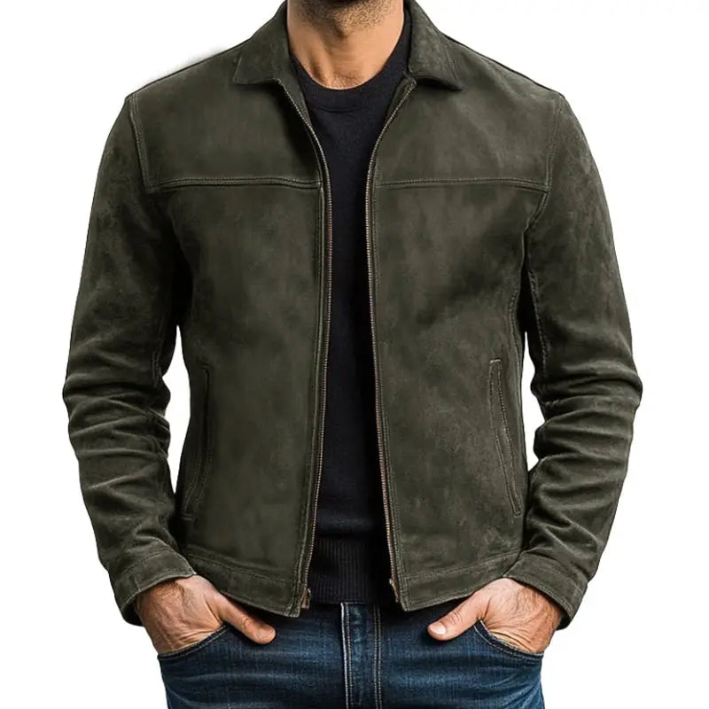 Men’s Vintage-Look Zip-Up Jacket
