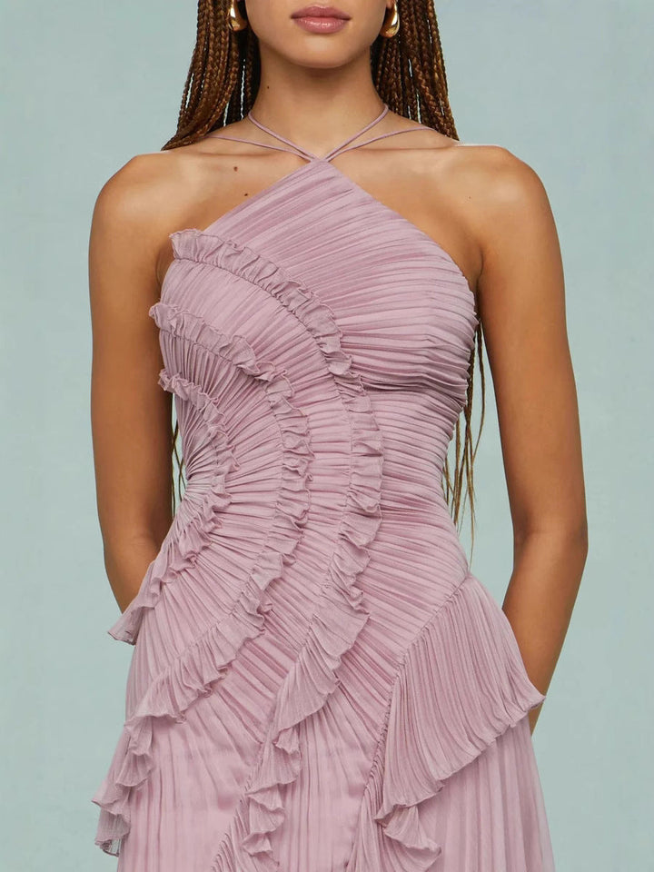 LIYANA | Spiral Ruffle Dress