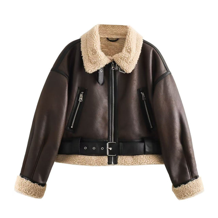 Women’s Fleece-Lined Aviator Jacket