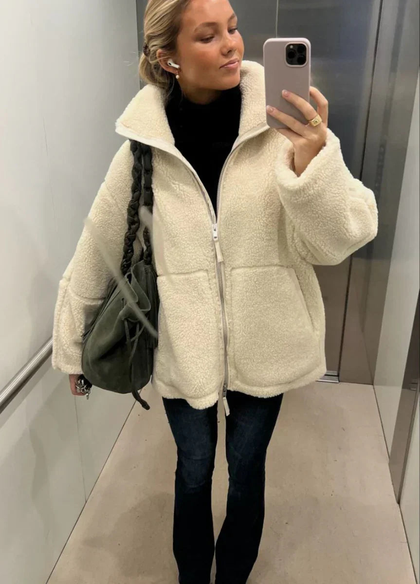 Women’s Zip-Up Teddy Jacket