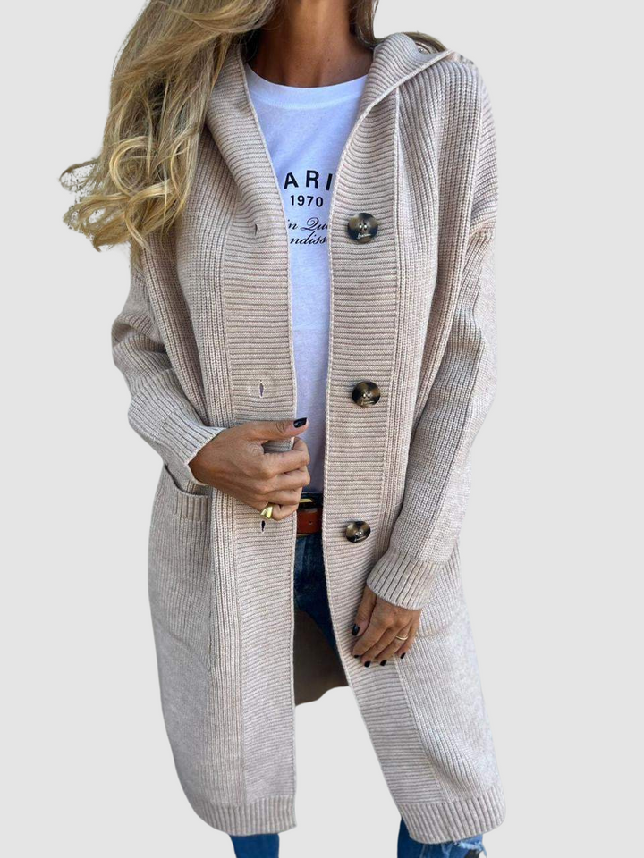 Women’s Longline Hooded Knitted Cardigan