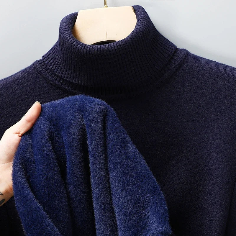 Men’s Classic Roll-Neck Knitted Jumper