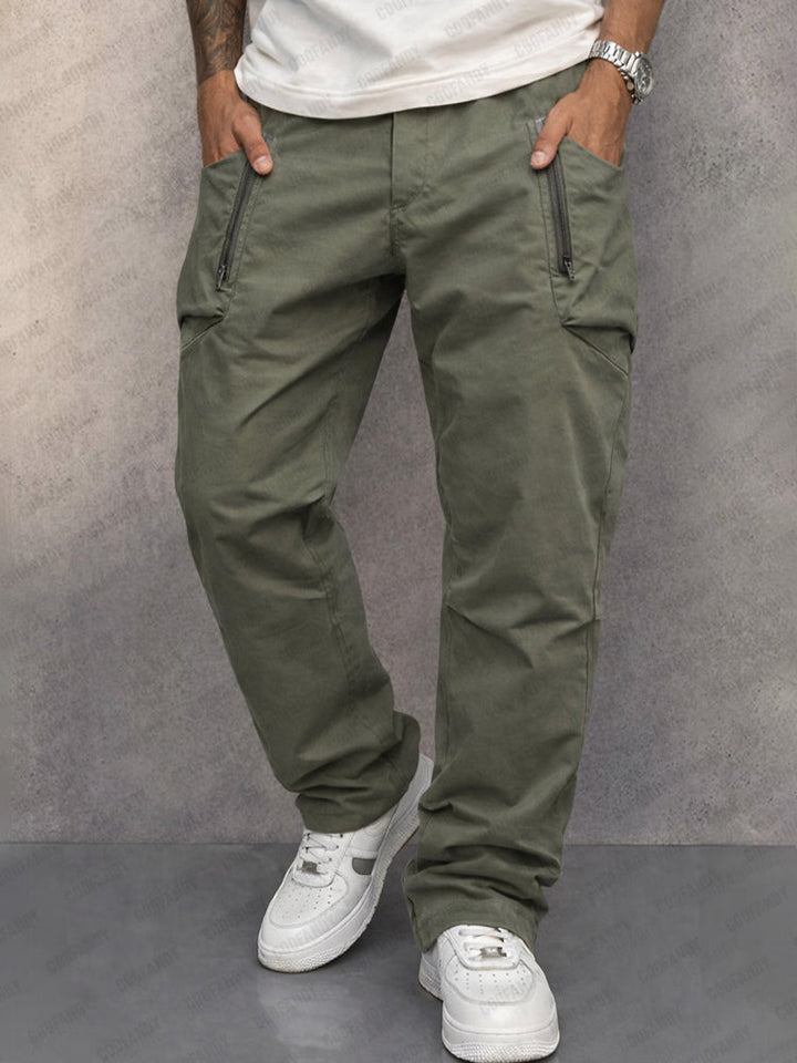 Men’s Relaxed-Fit Cotton Cargo Trousers