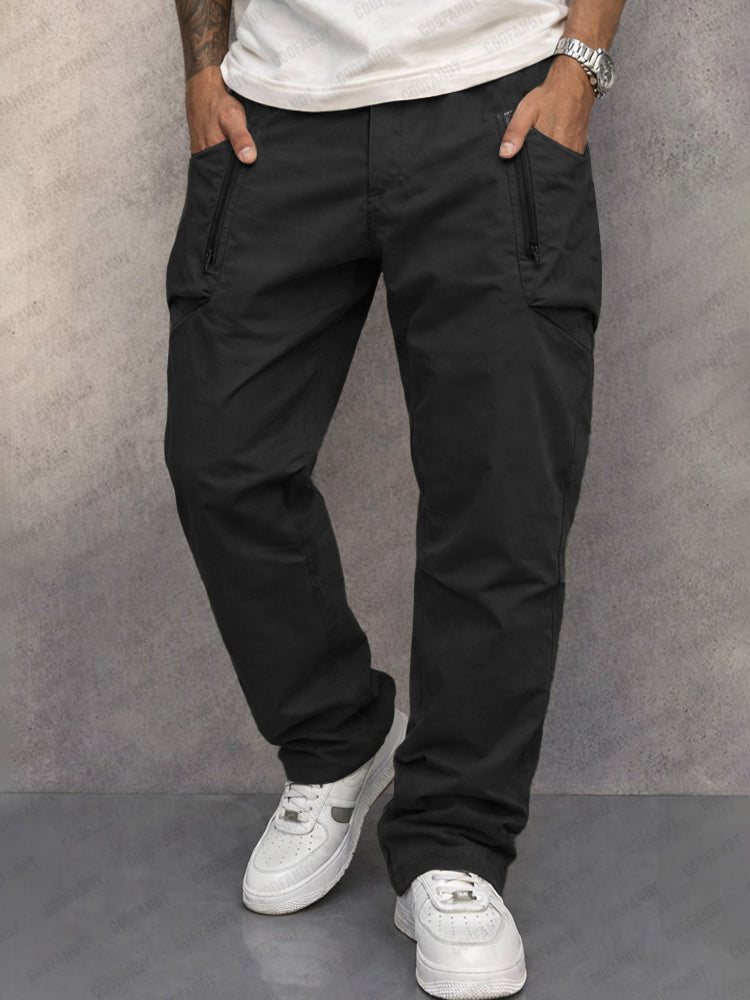 Men’s Relaxed-Fit Cotton Cargo Trousers
