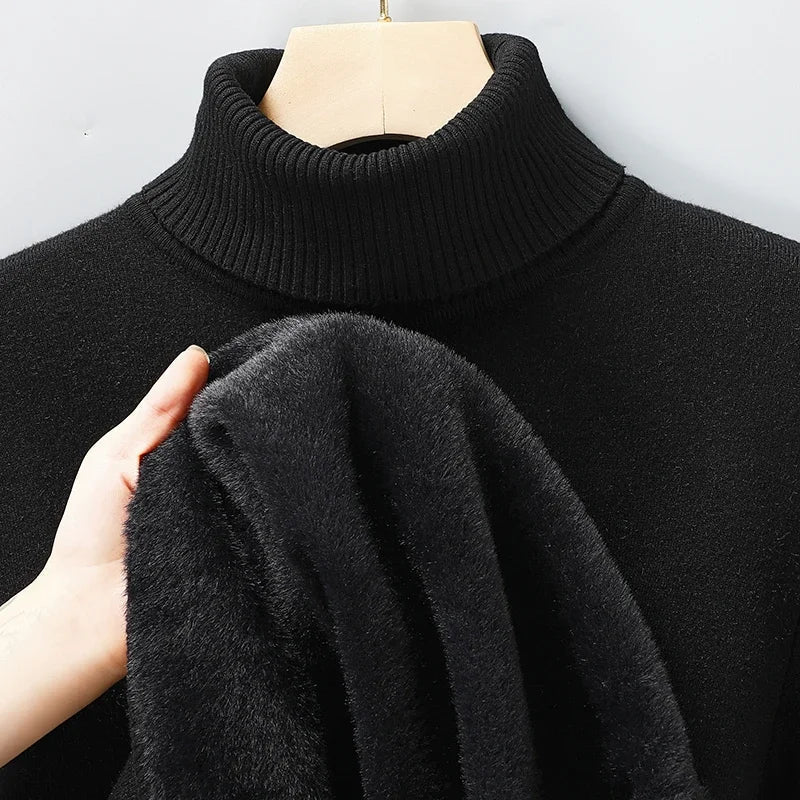 Men’s Classic Roll-Neck Knitted Jumper