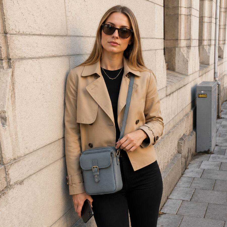 Sienna Mini-Messenger - Gray