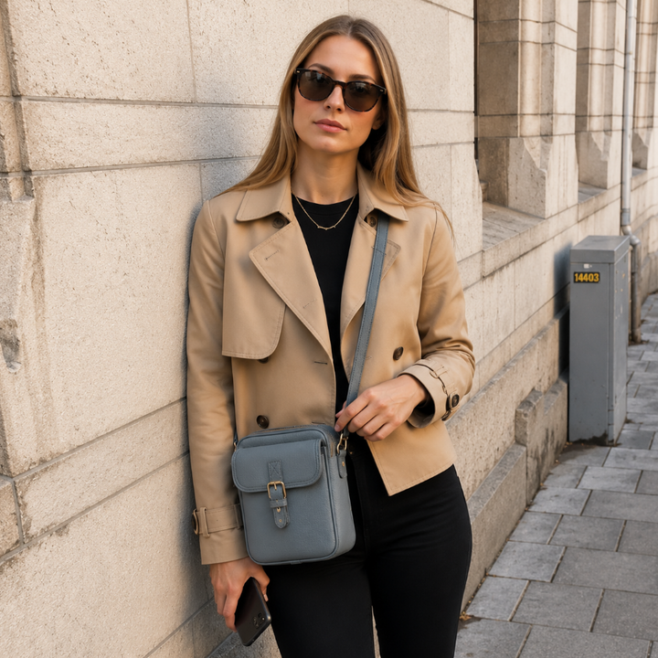 Sienna Mini-Messenger - Gray