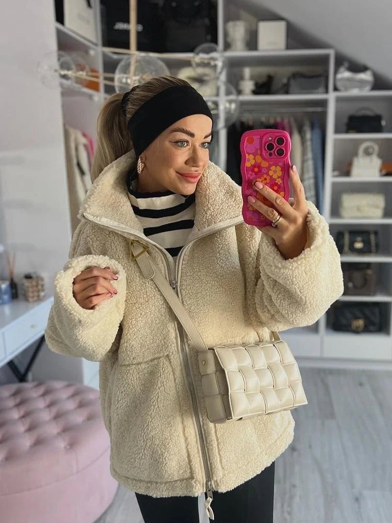 Women’s Zip-Up Teddy Jacket
