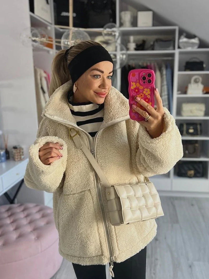Women’s Zip-Up Teddy Jacket
