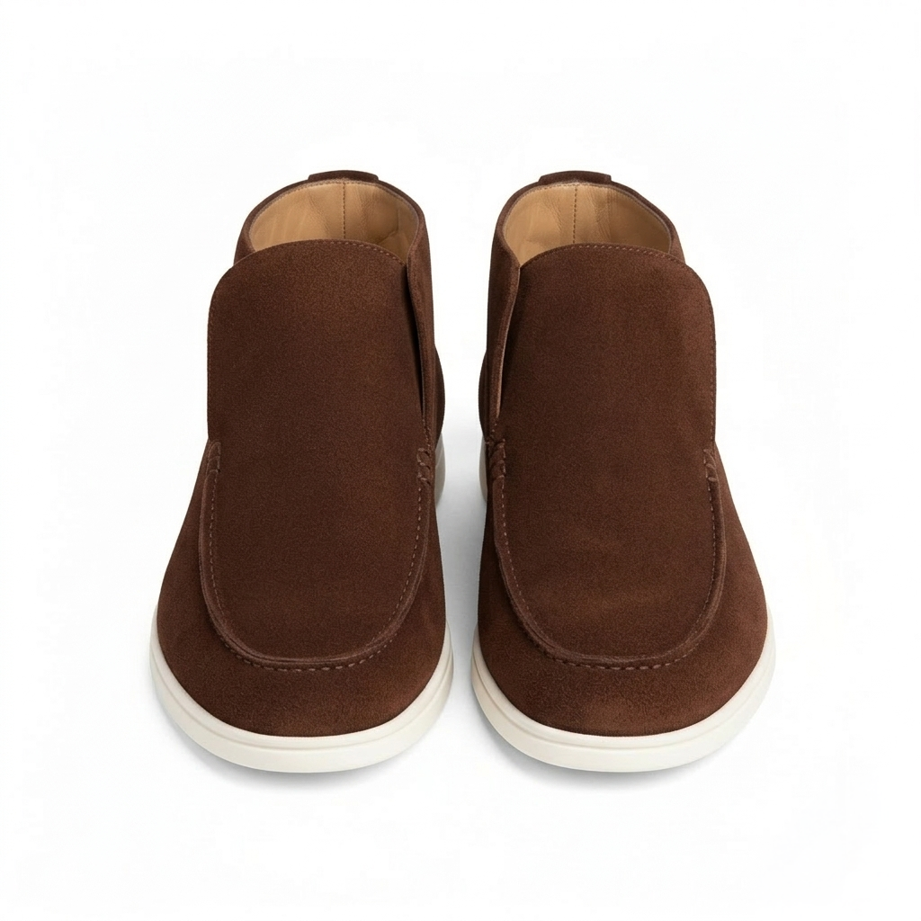 Men’s Coffee Suede Loafers - Vincenzo