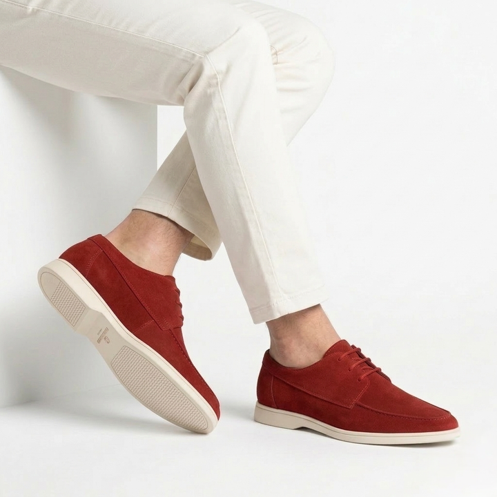 Men’s Red Suede Loafers - Saverio